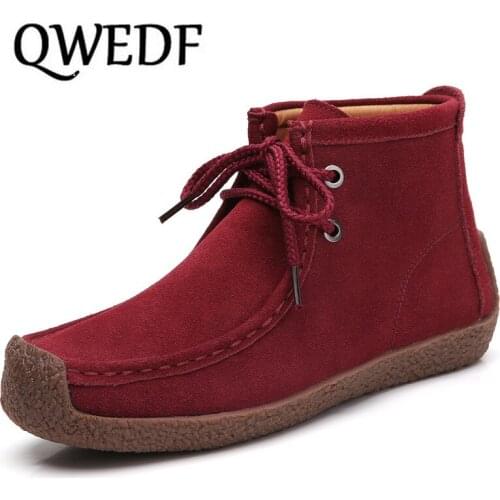 QWEDF 2019 Women Sneakers Breathable Wedges Platform Vulcanize Shoes Woman Pu Leather Women Casual Shoes Tenis Feminino X12-96
