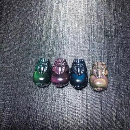 1Pc Luck Natural crystal hand engraving PI xiu of rainbow obsidian Wealth pendant Good Luck Men Women pendant