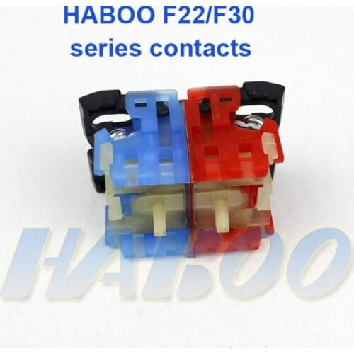 10pcs packing HABOO F22mm & F30mm series switches' contacts high quanlity factory direct 1NO/1NC/1NO+NC