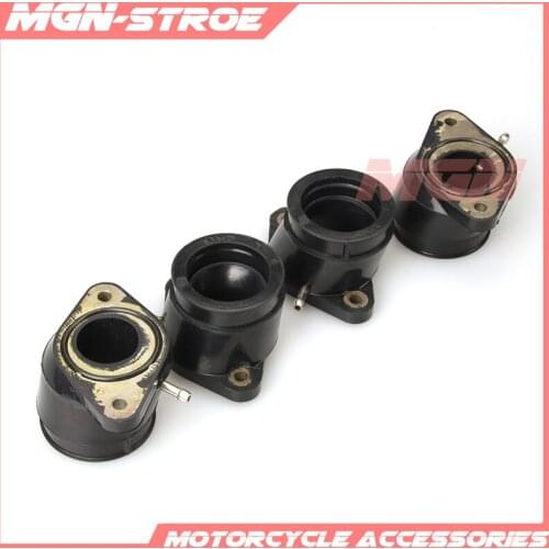 4pc Rubber Motorcycle Carburetor Carb Intake Interface Adapter Connector Pipe Manifold For XJR1200 95-99 XJR1300 98-06