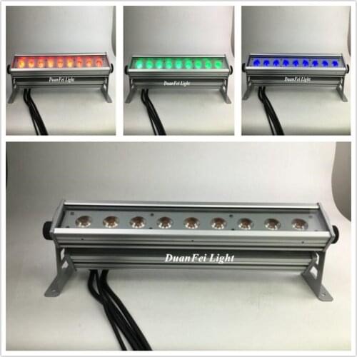 4 pieces high quality 9x9w 3in1 led bar dmx outdoor rgb led wash waterproof led dj bar wall washer
