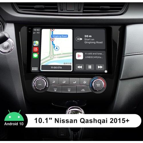 10.1 Inch Car Radio Stereo GPS Navigation System With Carplay And Steering Wheel Fast Boot Android 10.0 For Nissan Qashqai 2015