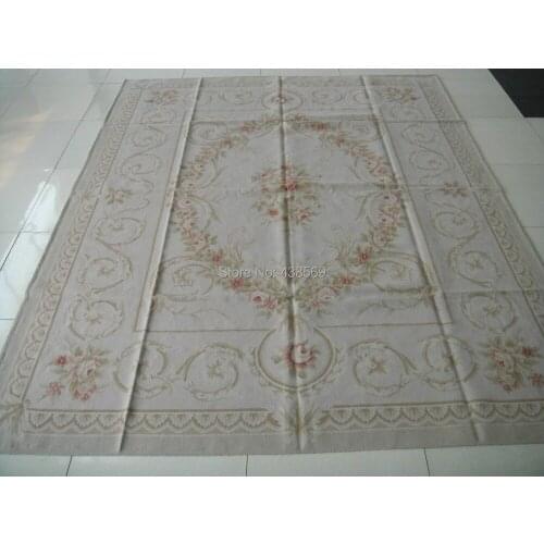 Free Shipping 4'X6' Woolen Aubusson rug handmade 100% wool rugs and carpets different sizes