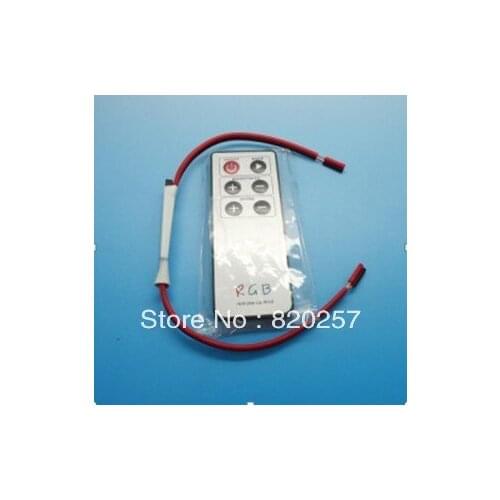 Free Shipping 5pcs Lot 6key Mini Dimmer Controller With IR Remote 12V 6A 72W for Signle Color
