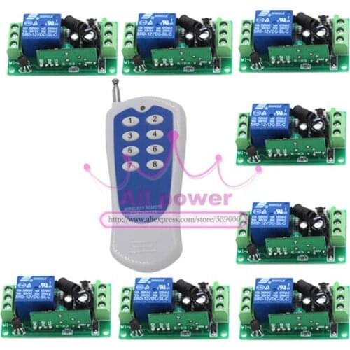 Wireless Remote Control Switch RF Remote plug Remote Switches 8ch Remote Controller + receiver