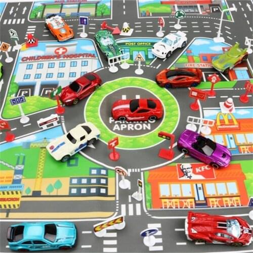 Large City Traffic Park Baby Play Mat Waterproof Educational Kids Playmat Game Activity Pull Back Car Toys for Childrens Rug