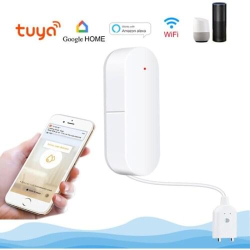 Tuya Wifi Water Leakage Alarm Independent WIFI Water Leak Sensor Detector Flood Overflow Home Security Alarm App Remote Control