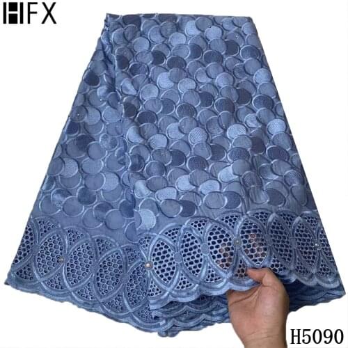HFX New Arrival Swiss Voile 100% Cotton African Lace Swiss Voile Lace in Switzerland Embroidered Lace Brode Cotton For Sewing