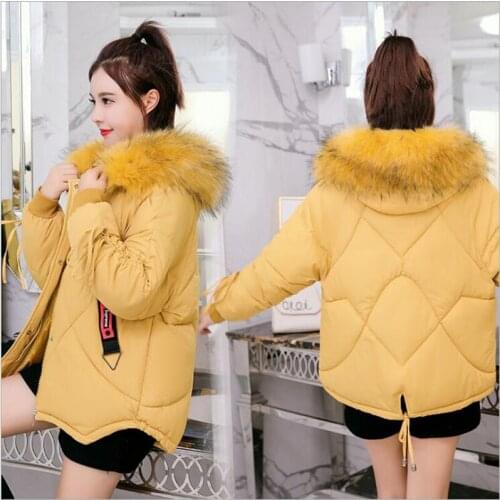 Fashion thick down cotton female jacket 2019 winter coat women Plus size hooded warm women parka Padded overcoat Z175