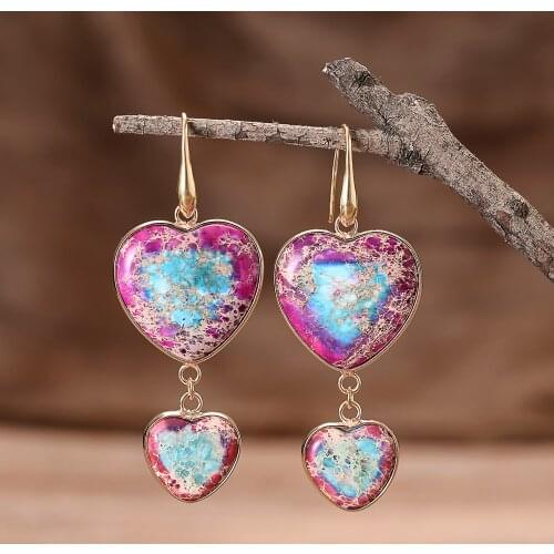 Fashion Women Earrings Natural Stones Dangle Earrings Classic Jewelry Dropshipping Gifts
