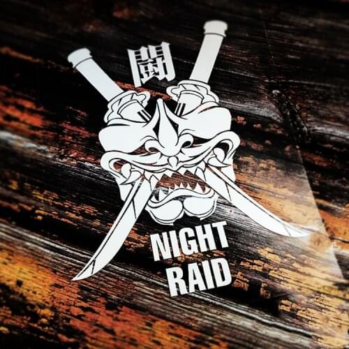 Night Demon Attacks Japanese Ghost Monochrome Auto Window Front Rear Windshield Body Decorate Sticker Car Styling and Decals