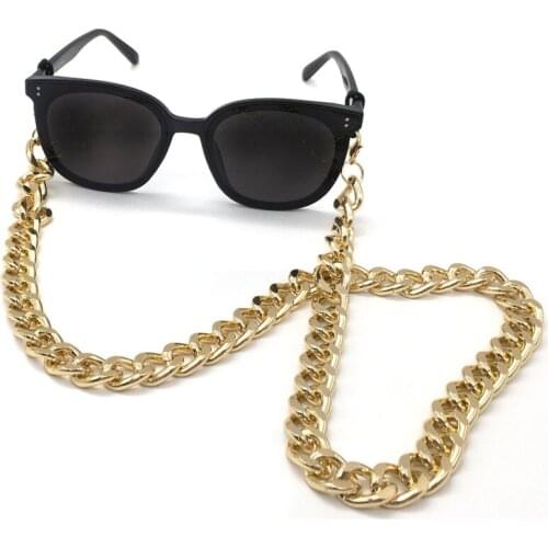 Non-slip Wide Metal Sunglasses Chain Women Reading Glasses Hanging Neck Chain Lanyard Glasses Chain Eyeglasses Strap