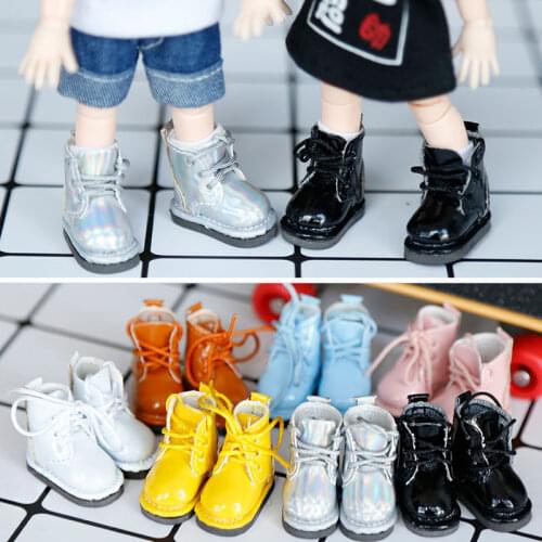 New ob11 baby shoes obitsu11 DDF body9 1/12 BJD GSC clay bright leather boots shoes molly doll accessories bjd doll shoes