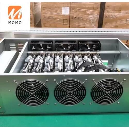 Wholesale mining case 8GPU mining rig case with 4 cooling fan