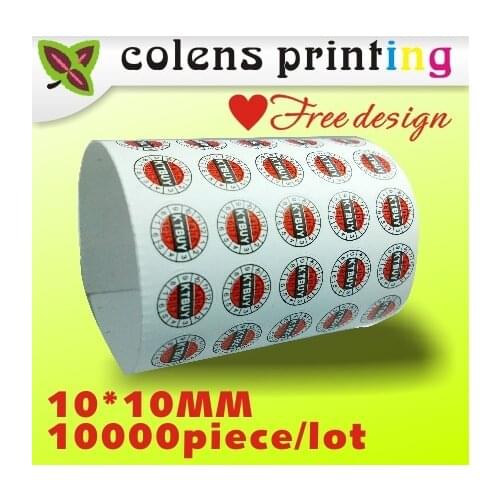 Custom warranty stickers label printing , fragile paper Security marked warning void if seal broken or removed labels,1*1cm