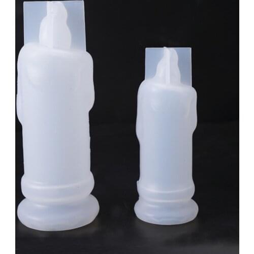 Transparent Candlestick Silicone Mould DIY Resin Decorative Craft Jewelry Making Mold Candle Soap Molds
