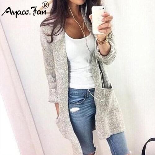 Plus Size 5XL Long Sleeve Knitted Cardigans Autumn New Open Stitch Women Sweater Casual Loose Knitting Jacket Coat Outwear Tops