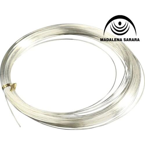 MADALENA SARARA Sterling Silver Wire For DIY Jewelry Making 0.6/0.7/0.8/0.9/1.0mm Optional 10m/lot
