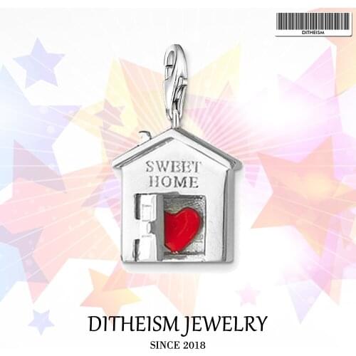 Sweet House Charms Pendant,2018 Jewelry 925 Sterling Silver Romantic Gift For Women Girls Fit Bracelet Necklace Bag