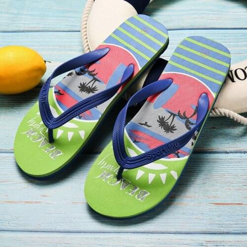 Flip-flops Mens Fashion Home Non-Slip Casual Beach Flip-Flop Slippers Wear-Resistant Mens Flip Flop Slippers Shoes Mens