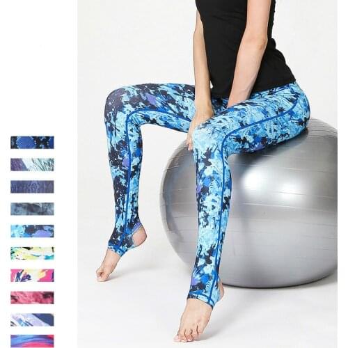Yoga Pants Woman Printing Quick Dry Sports Leggings Running Gym Bodybuilding Trousers Tights Woman calsas de mujer deportivas