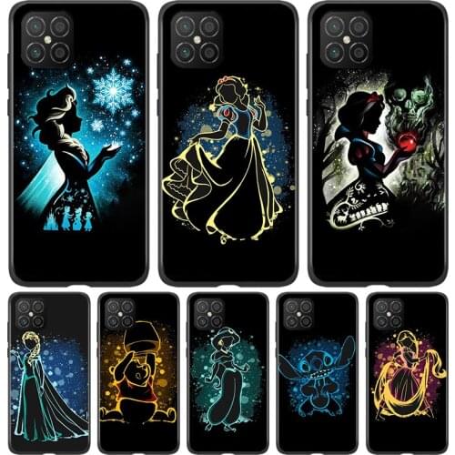Silicone Cover Disney Princess For Huawei Nova 8 7i 6 5T 5i 5Z 4E 3i 3e 2i SE PRO Lite 4G 5G Phone Case