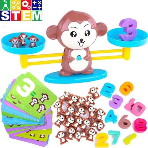 Monkey Balance Cool Math Game for Girls & Boys Fun Educational Children’s Gift & Kids Toy STEM Learning Ages 3+ 65PCS Set