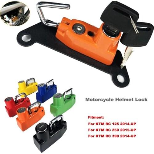 Motorcycle Helmet Lock Mount Hook six color Side Anti-theft Security Fits For KTM RC 125 / RC 250 / RC 390 2015-2019 16 17 2018