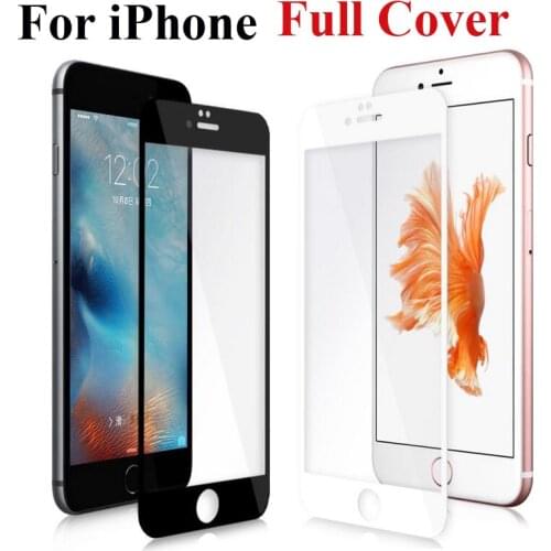 Full Cover Screen Protector Tempered Glass For iPhone 6 6S Plus 7 8 Plus 11 12 Pro X 5S SE 5 S XR XS Max Protective Front Film