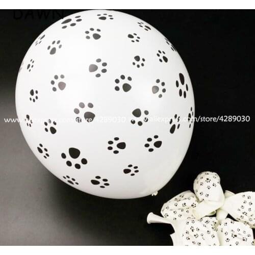 10pcs/lot 12inch birthday party decorations kids Latex Balloons Cute Dog Footprints Wedding Party Decoration Kids Toys
