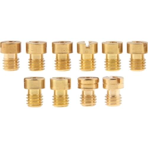 10x Injector Nozzles Motorcycle Carburetor Main Jet 10 Size: 130 - 150