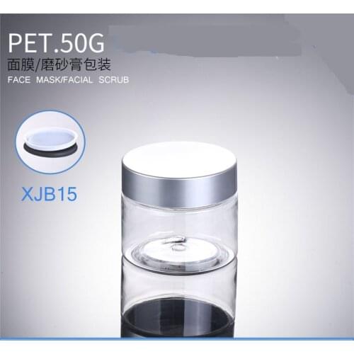 300pcs/lot 50g 50ml Refillable Bottles Travel Face Cream Lotion Cosmetic Container Plastic Empty Makeup Jar Pot with UV cap