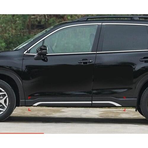 For Subaru Forester 2019 to 2021 Exterior High Quality ABS Chrome Door Body Protector Side Molding Cover Trims Car Styling 4Pcs