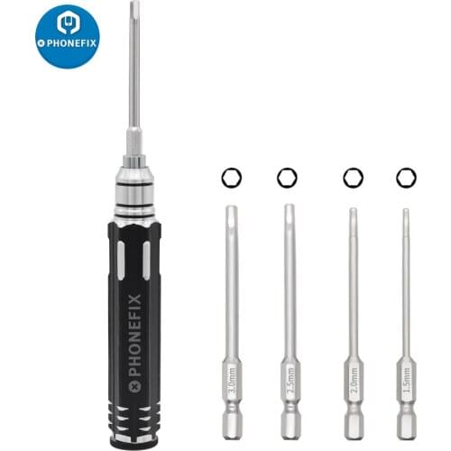 4 In 1 Magnetic Screwdriver Hexagon Head 1.5 2.0 2.5 3.0mm Hex Screw Driver Set Professional RC Tools Kits for FPV Helicopter