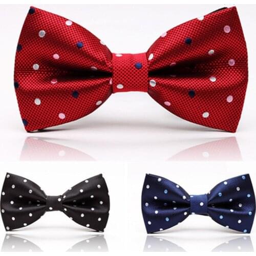 50pcs/lot Wholesale Male Colorful Fashion Adjustable Dots Gravata Bowtie Party Wedding Cravat Butterfly Classic Bow Tie For Men