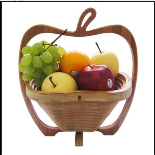 50pcs Novelty item folding fruit bamboo basket home storage wholesale free shipping