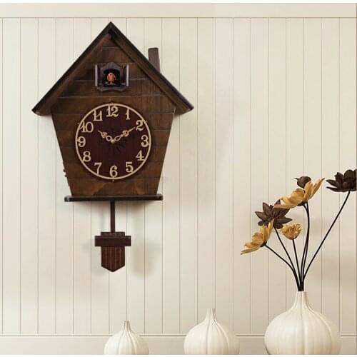 Large Vintage Wall Clock Wood 3d Living Room Japenese Pendulum Bird Silent Cuckoo Clock Timer Home Bedroom Reloj Decor Kids Room