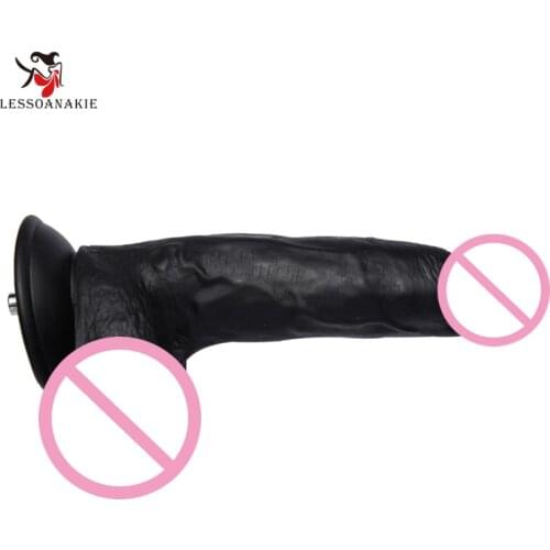 D25 - 9.05'' Big Black Dildo with Wide Testicle,Medium Firmness,Sex Machine Accessory