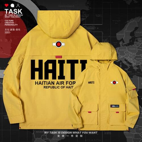 Haiti Haitian Hayti Ayiti men jacket hooded air force logo army fan fashion top new clothing Military coat mens autumn clothes