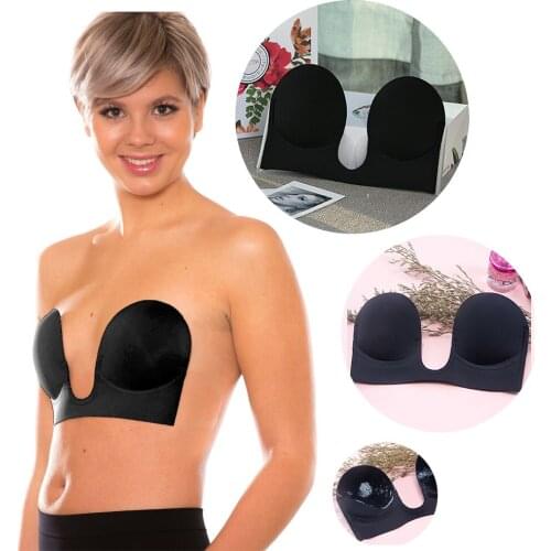 Hot sales Sexy Push Up Bra Silicone Invisible Intimates Women Breast Petals Strapless Adhesive soutien gorge bralette Plus Size