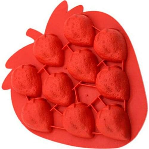 Mayitr 1pc Creative Strawberry Shape Silicone Chocolate Mold DIY Candy Fondant Cake Mould Cake Decoration Tool Baking Tool