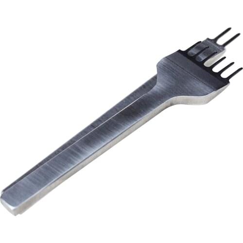 Metal 4 Pcs/set 3/4/5/6mm Leather Craft Tools Hole Punches Lacing Stitching Punch Tool With 1+2+4+6 Prong