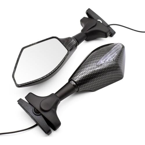 Motorcycle Mirror Motorbike Rearview Black Carbon Fiber Side Mirrors For Ducati 996 998 SS1000 M1000S S4/S4R