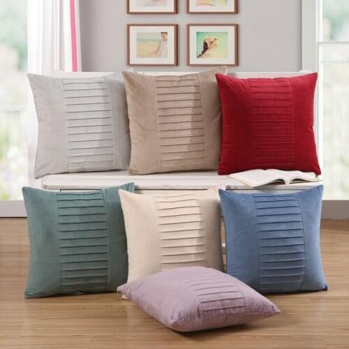 Nordic Fashion Home Cushion Cover For Sofa Bed Solid Red Green Throw Pillow Cover Modern Simple Comfortable Pillowcases 45X45