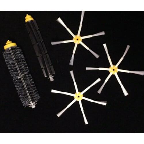 New Can Track Flexible Bristle Brush 6-Armed Side for iRobot Roomba 600 700 Series 620 630 650 660 760 770 780 Free Shipping