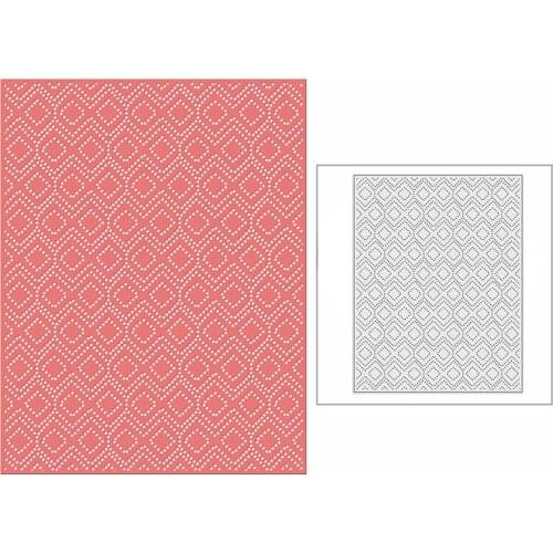 New 2021 Connected Diamond Panel Metal Cutting Dies for DIY Scrapbooking and Card Making Background Embossing Craft No Stamps