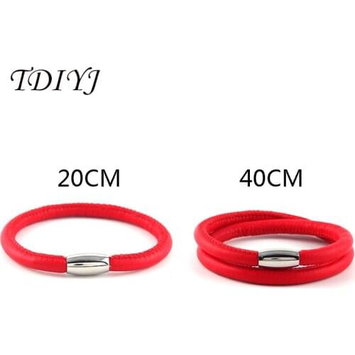 TDIYJ New Arrival European and American Style Red Genuine Sheepskin Leather Bracelets for Women Jewelry 5pcs/lot