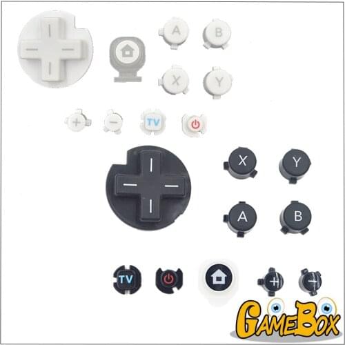 Original Plastic Power ON OFF Button Home ABXY Button D-Pad for Nintend WiiU FUll Set Control Keys Cross ABXY Button for Wiiu