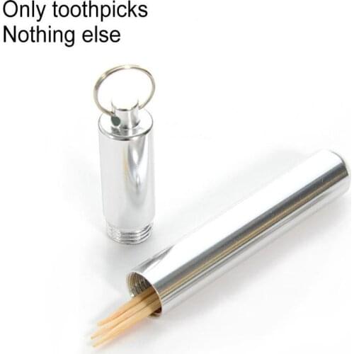Portable Aluminum Outdoor Gadget Pillbox Innovation Gadget Mini Toothpick waterproof Sealed Holder G1K9