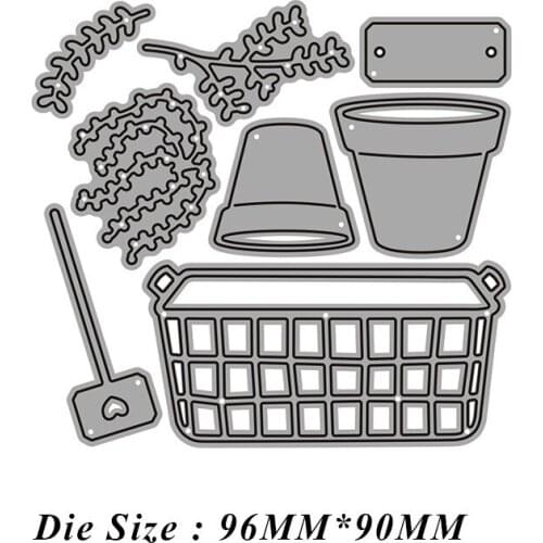 Potted plants Frame New Metal Cutting Dies for2021 Scrapbooking Edge No Stamps Stencil Cuts Crafts Decoration Molds Cutter Paper